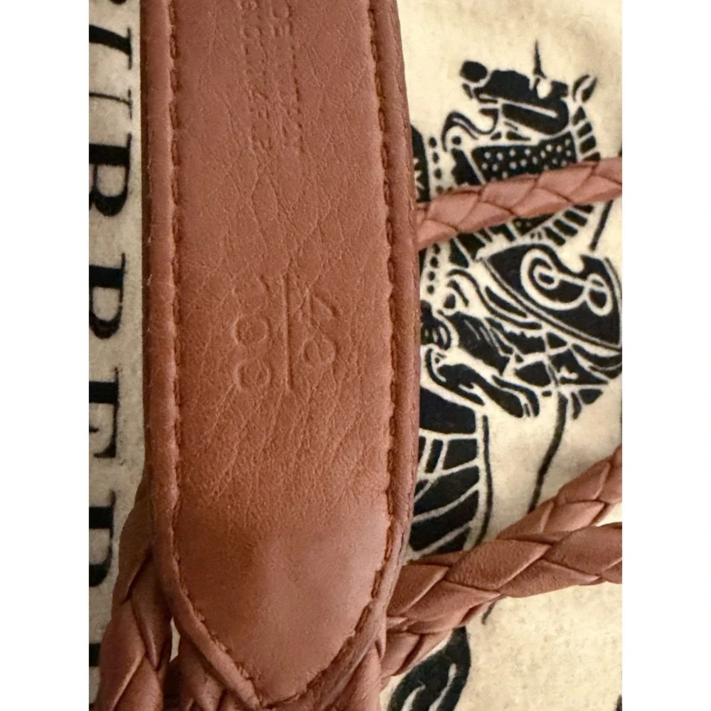 Burberry, Brown Braided Belt‎ W/Gold hardware, 40/100